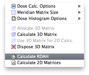 Dosimetry Menu