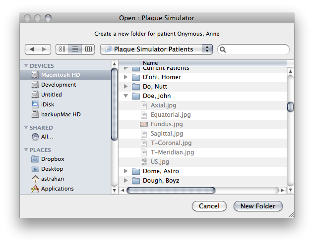 OSXCreateFolderNavigator