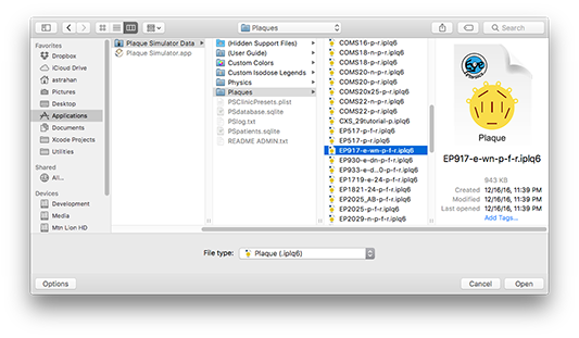 OpenPlaqueFile