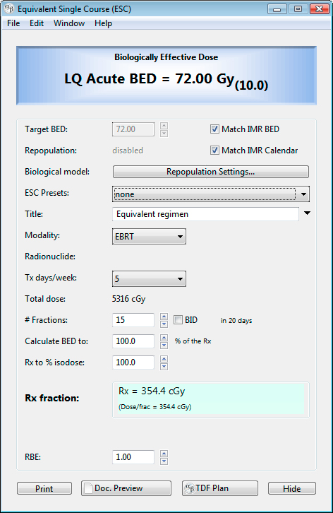 ESC Calculator